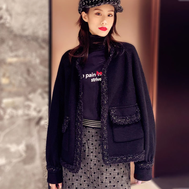 Year Amashxinte 2022 spring and autumn new counter short section small fragrance style ladies woolen coat coat women