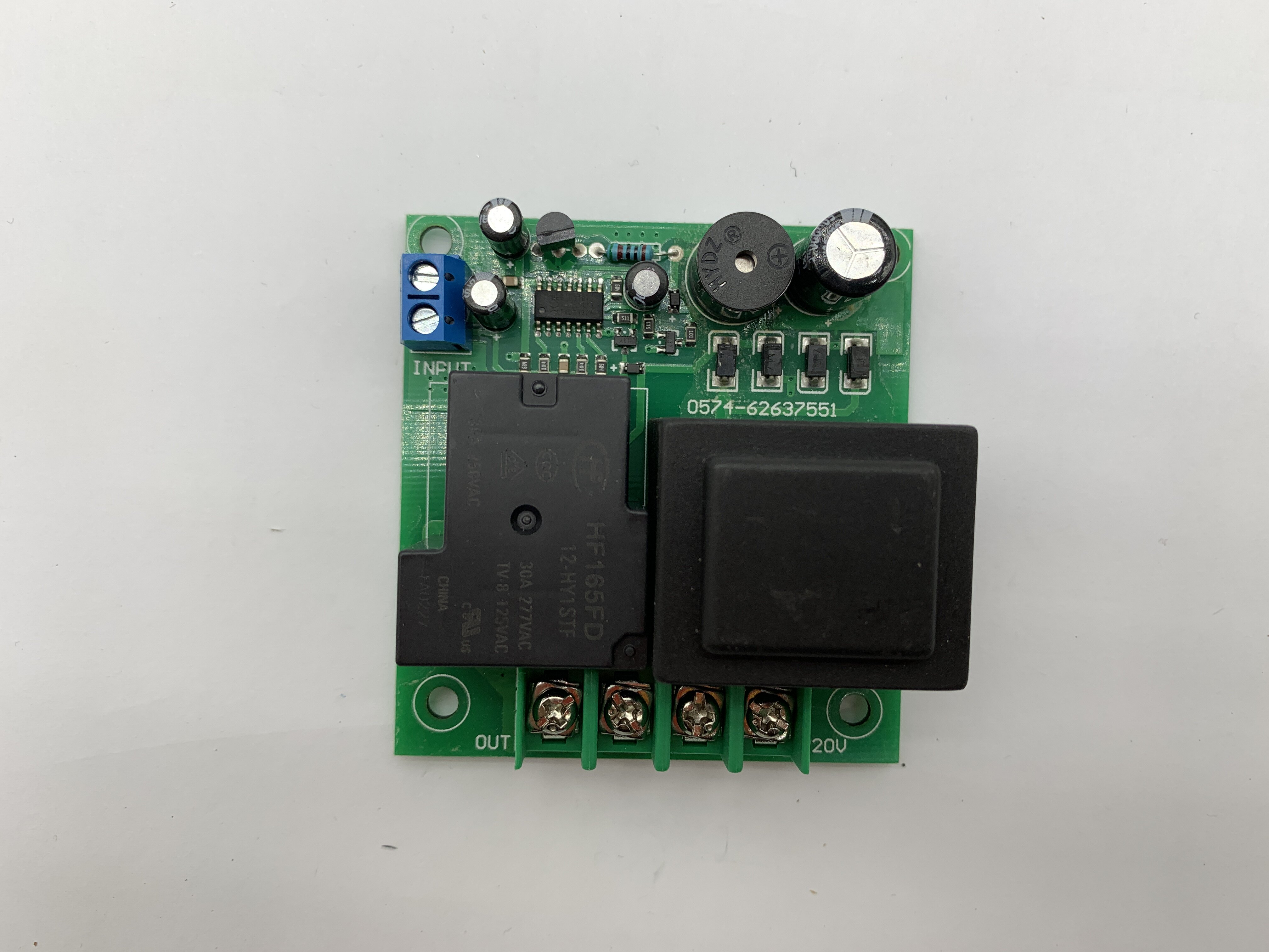 The inside of the boiler circuit board