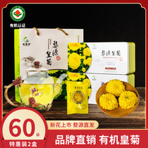 A large amount of organic yellow chrysanthemum Wuyuan Huangju Xiaoqi Jinsi Gong is exported to the EU without pesticide residues a cup of health tea