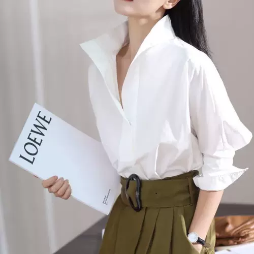 Рубашка, модный трендовый лонгслив, большой размер, в западном стиле