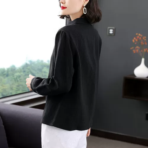 Лонгслив для отдыха, осенняя вуаль для матери, маска, из хлопка и льна, свободный крой, защита от солнца