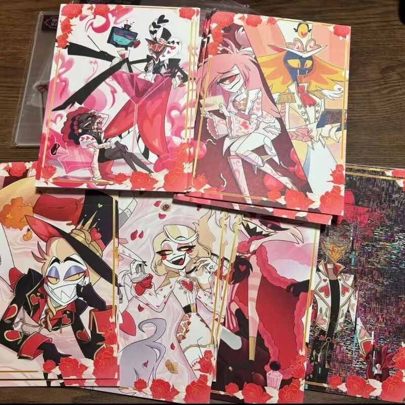Hell Inn Valentine's Day Standee Alastor Vox Valentin Greeting Card Lucifer Alavox Merchandise