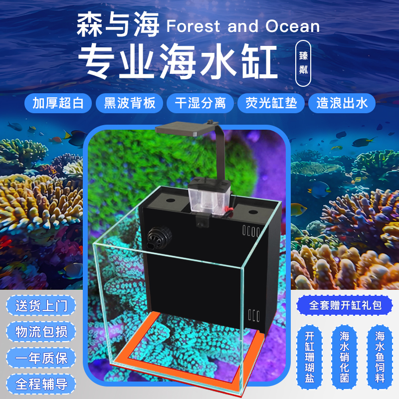 Forest and Sea Complete Set of Marine Coral Tank Ecological Lazy Micro-Landscape Tank Ultra-Clear Crystal Glass Clownfish Black Glass Back-Filter Aquarium Forest and Sea Complete Set of Marine Coral Tank Ecological Lazy Micro-Landscape Tank Ultra-Clear Crystal Glass Clownfish Black Glass Back-Filter Aquarium