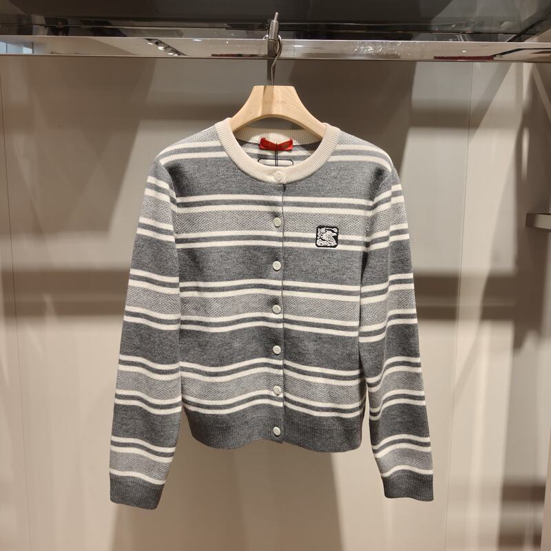 Biyinlefen Women's Li Landi Forbidden City Palace Culture 25 Autumn/Winter Striped Wool Cardigan Jacket 883255906g Biyinlefen Women's Li Landi Forbidden City Palace Culture 25 Autumn/Winter Striped Wool Cardigan Jacket 883255906g