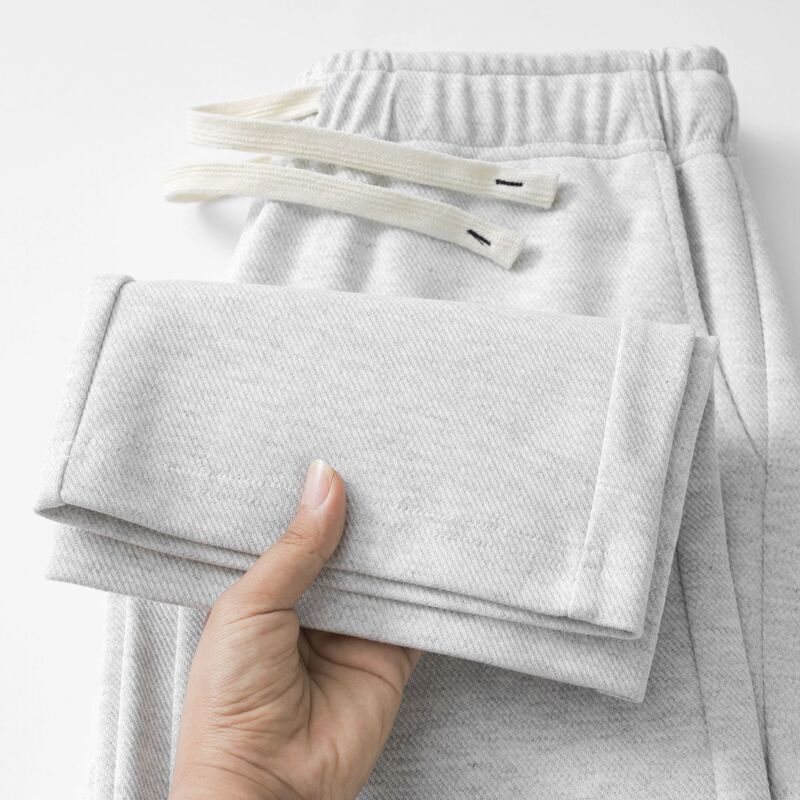 White Flower Gray 300g Heavyweight Twill Straight-Leg Sweatpants for Men, Light Gray Drawstring Sports Pants for Women, Drapey Casual Pants for Summer White Flower Gray 300g Heavyweight Twill Straight-Leg Sweatpants for Men, Light Gray Drawstring Sports Pants for Women, Drapey Casual Pants for Summer