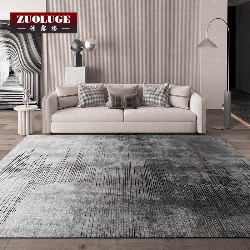 Light and luxurious modern minimalist Superior bedroom Living room Carpet Nordic striped room Home with large area full of floor cushions