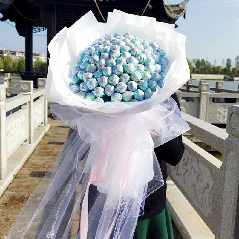 Douyin net red lollipop snack bouquet diy material package package self-creative birthday gift for girlfriend girlfriend