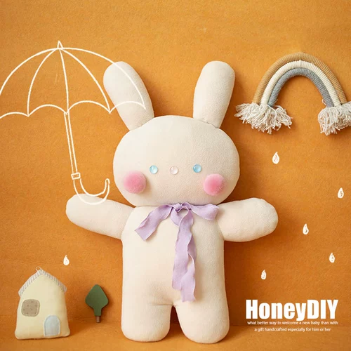 Кролик, кукла для сна для влюбленных, «сделай сам», с медвежатами, с вышивкой, год кролика, подарок на день рождения