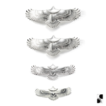 =silvarie=GOD SUNS SV950 highlights fine polishing Navajo Indian eagle pendant