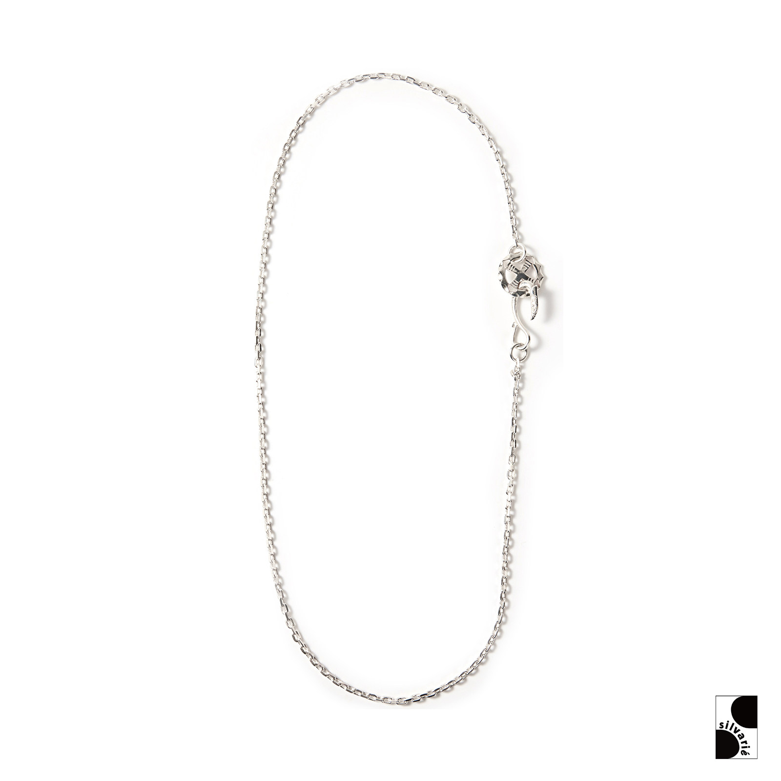 =silvarie=GOD SUNS Thin Angle Flat Wheel Angle Wheel Plain Silver Wheel Basic Silver Chain 60cm Sterling Silver Necklace