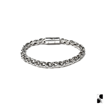 =silvarie=MAPLE STAY Joint Trend 925 Sterling Silver Snap Ring Buckle Daily Matching Personality Bracelet
