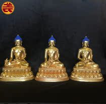 Jimei red lotus 7 inch Shakyamuni Buddha Pharmacist Buddha Amitabha Buddha three-body Buddha town house tranquility everything goes as desired