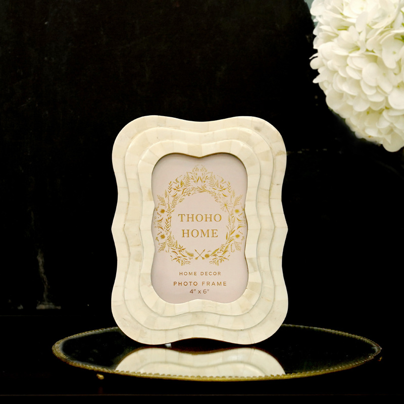 Indian Imported Handmade Cow Bone Splicing Photo Frame, Southeast Asian Style Creative and Personalized Photo Frame for Display in Model Rooms Indian Imported Handmade Cow Bone Splicing Photo Frame, Southeast Asian Style Creative and Personalized Photo Frame for Display in Model Rooms