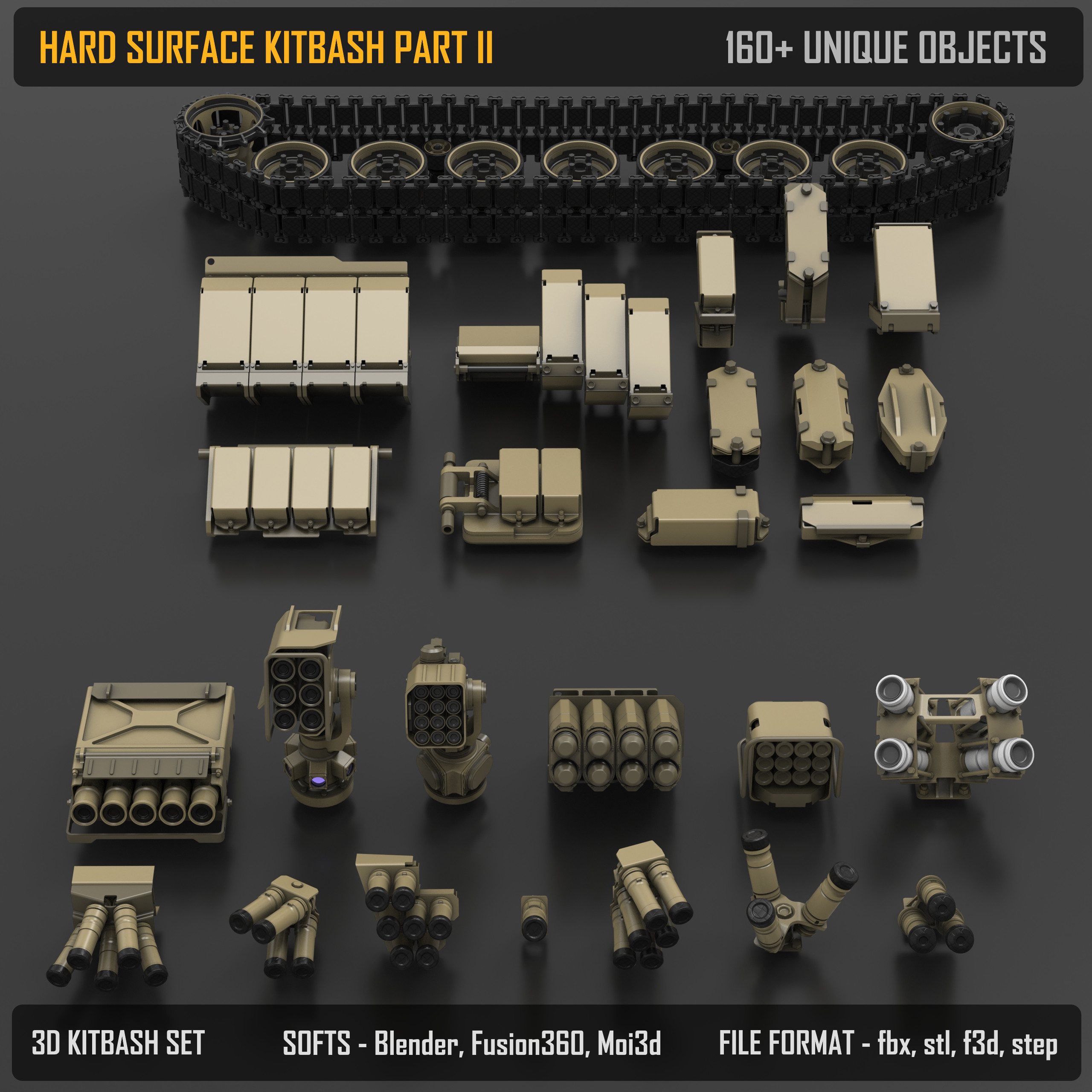 图片[4]-blender科幻机械硬表面3d模型max履带炮台舱门按钮模型c4d建筑-cg男孩