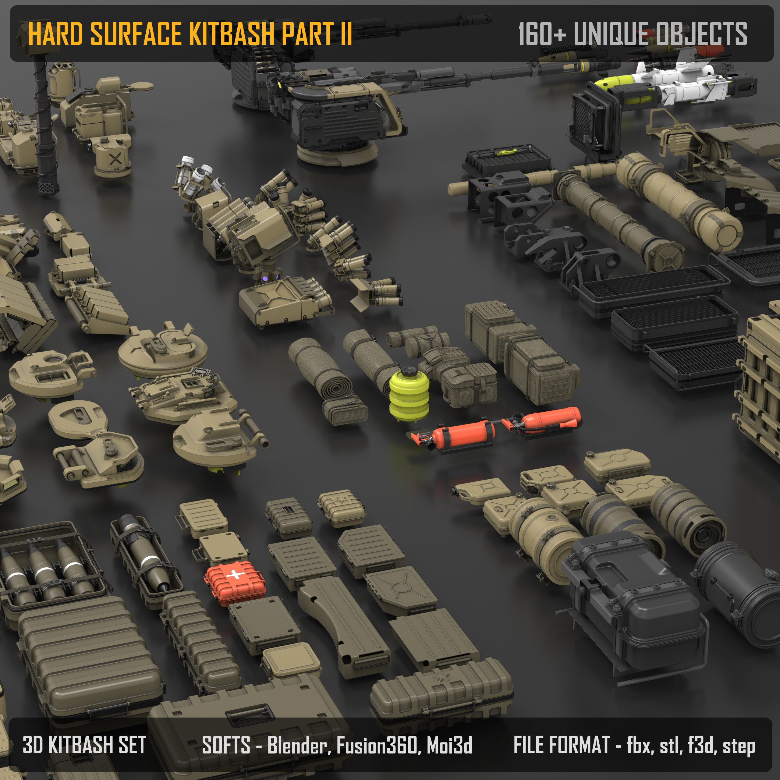 图片[7]-blender科幻机械硬表面3d模型max履带炮台舱门按钮模型c4d建筑-cg男孩