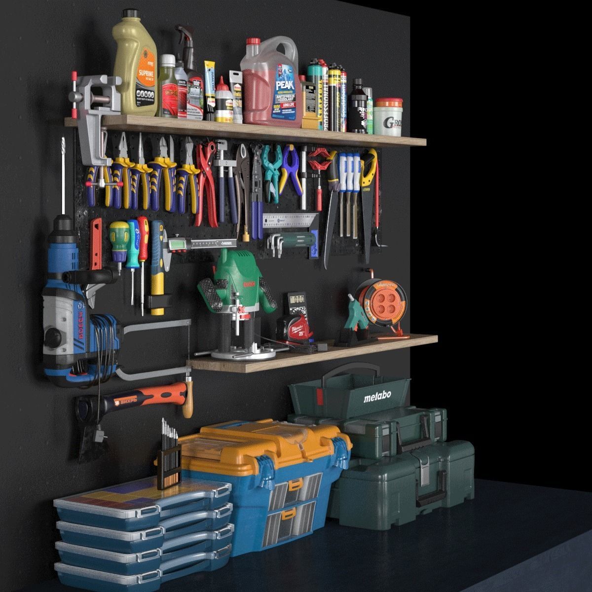 图片[3]-max五金工具箱子电动C4D钳子螺丝刀fbx油瓶喷瓶obj模型3d素材合集-cg男孩