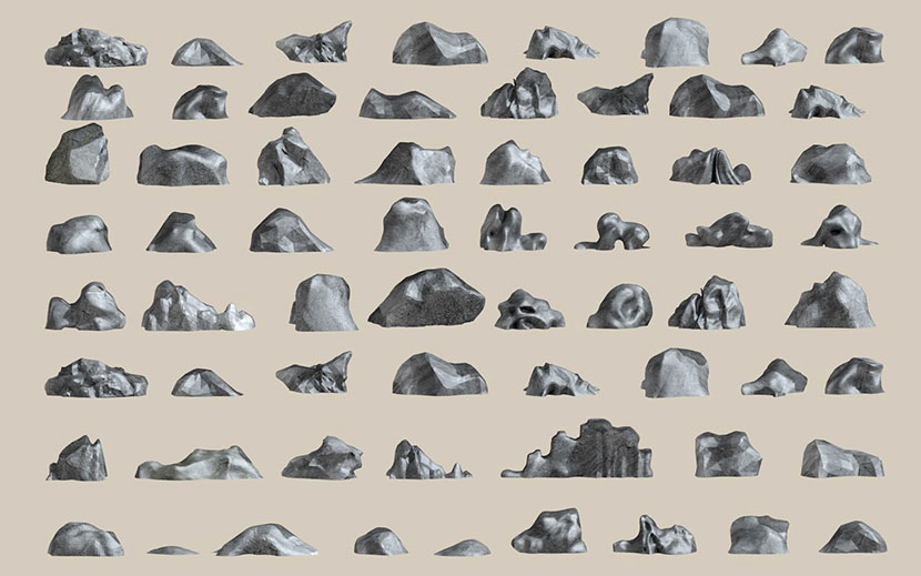 60+中式景观太湖石秀石天然石庭院园林假山奇石SU模型C4D素材FBX-cg男孩