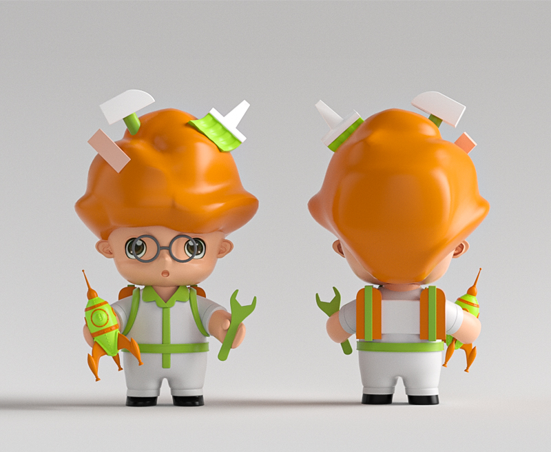 图片[5]-C4D/MAX/MAYA/Blender/fbx/obj卡通动漫IP儿童人物3d模型小孩素材-cg男孩