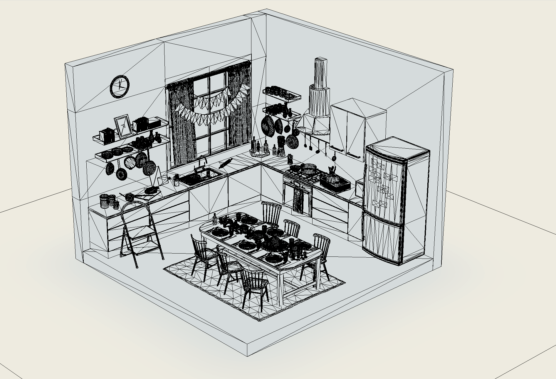 图片[4]-卡通微观感恩节装饰厨房餐厅场景3D模型,blender/fbx/obj/gltf154-cg男孩
