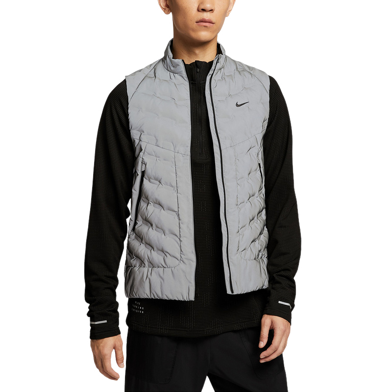 Nike耐克冬男子棉质保暖背心Therma-FIT反光跑步马甲IM6279-027