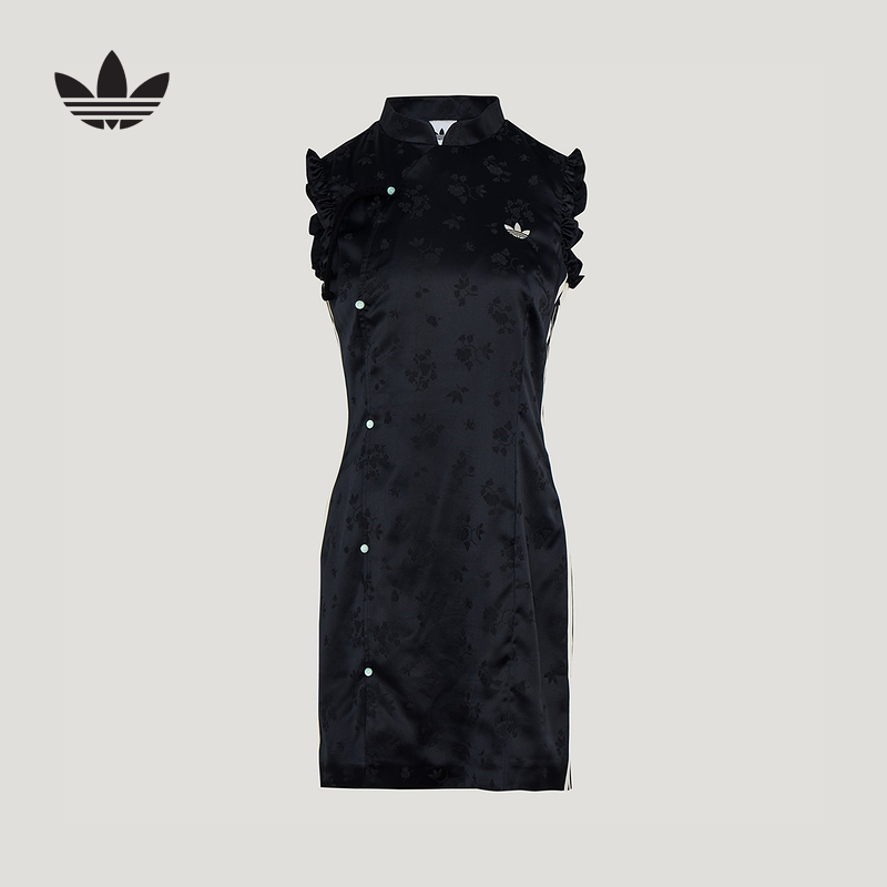 Adidas Trefoil Women's Aop Dress New Chinese Style Woven Jacquard Sports Dress Ky5753 Adidas Trefoil Women's Aop Dress New Chinese Style Woven Jacquard Sports Dress Ky5753