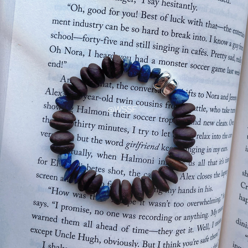 Original Design Coffee Bean Bracelet 5A Natural Lapis Lazuli Black Gallstone Niche High-End Gift High-Value Bracelet