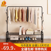 Xinjiang clothes hanger floor folding bedroom inner drying hanger hanging hanger for home Easy cool clothes
