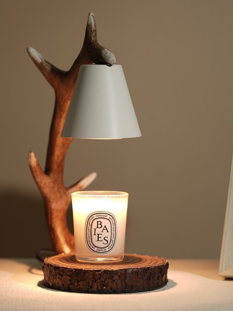 Deer Antler Creative Aromatherapy Lamp Wax Melting Lamp Living Room Ambient Light Flameless Bedroom Desk Lamp Dimmable Night Light