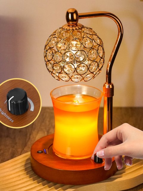 Light Luxury ins Scented Wax Melting Lamp, Flameless Aroma Diffuser, Bedside Table Lamp, Bedroom Timer Dimming Night Light, Gift Item