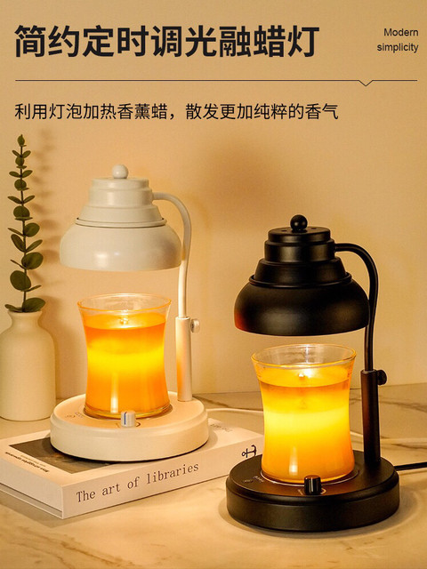 Casual French Aromatherapy Lamp, Timed Table Lamp, B&B Melted Wax Lamp, Home Bedroom Night Light, Romantic Fragrance Melted Candle Lamp
