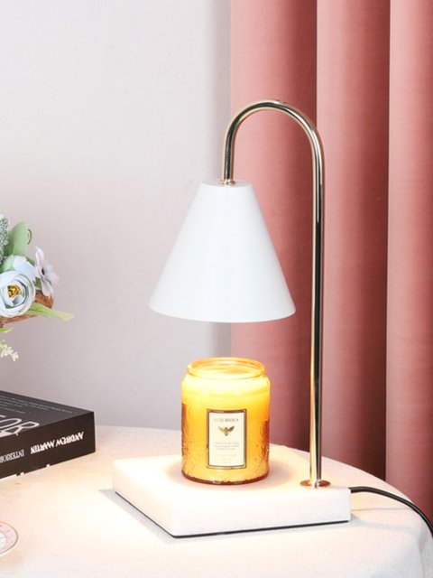 Timed Wax Melting Lamp, Romantic Gift for Girls, Nordic Bedroom Bedside Aromatherapy Lamp, Dimmable Retro Sleep Aid Glass Table Lamp