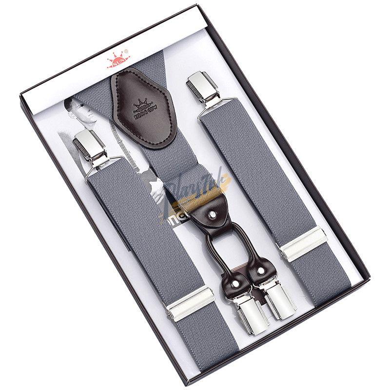 Sun British suspenders men's clip suspenders retro trousers shirt shirt knot wedding groomsmen group elastic non-slip shoulder straps