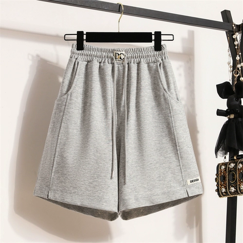 Хлопковые шорты для отдыха, штаны, оверсайз, свободный прямой крой