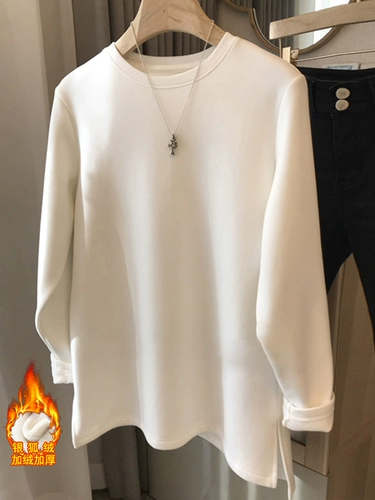 Хлопковый осенний демисезонный свитшот, флисовый приятный телу зимний лонгслив, оверсайз