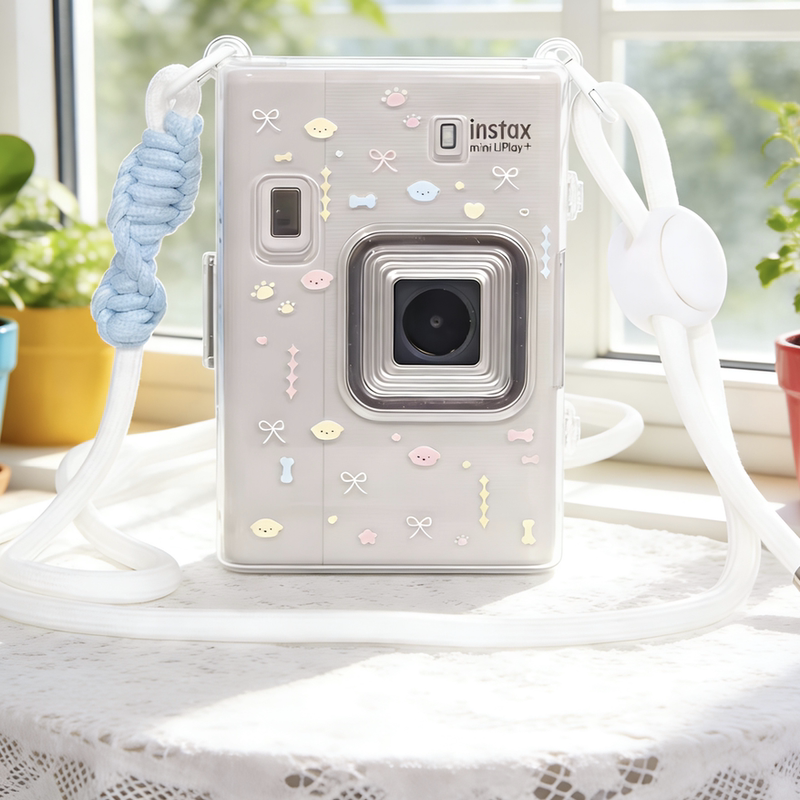 Suitable for Fuji's New Instant Camera Mini Liplay+ Protective Case, Transparent Shell, Crossbody Strap, Anti-Fall Strap, Ear Hook Suitable for Fuji's New Instant Camera Mini Liplay+ Protective Case, Transparent Shell, Crossbody Strap, Anti-Fall Strap, Ear Hook
