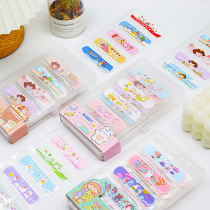 Decorative childrens band-aids outdoor anti-wear band-aids boxed with 80 pieces in a portable compact beautiful and cute cartoon