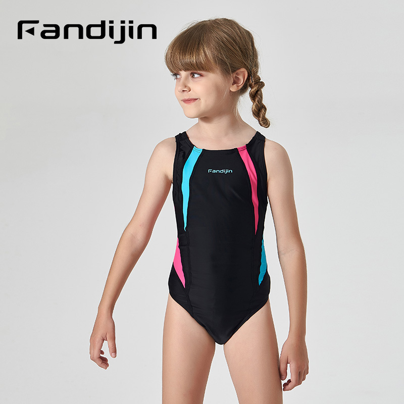 Professional racing swimwear women's children anti-chloroform fish skin student competition one-piece triangle training swimsuit children