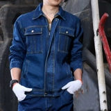 Джинсовый хлопковый износостойкий демисезонный комбинезон, защита от ожогов, осенний сезон