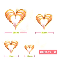 Золотой комплект в форме сердца, 4 предмета