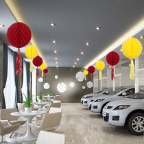 New years Spring Festival decoration pendant tassel hanging decoration color ball creative new year shop ceiling ceiling decoration decoration