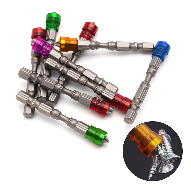 Упаковка угол 5pcs s2 alloy ph2 phillips single head magnetic screwdriver