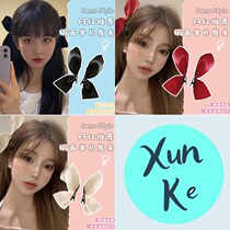 Red bow hairband Forest department super Fairy hairpin net red side clip out of thin edge hair card simple headdress woman