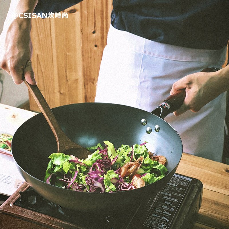 JAPANESE IRON PAN FRYING PAN IRON PAN IRON PAN WITHOUT STAINING PAN WITHOUT COATING GAS STOVE GAS OVEN SPECIAL HOME HANDMADE FRYING PAN