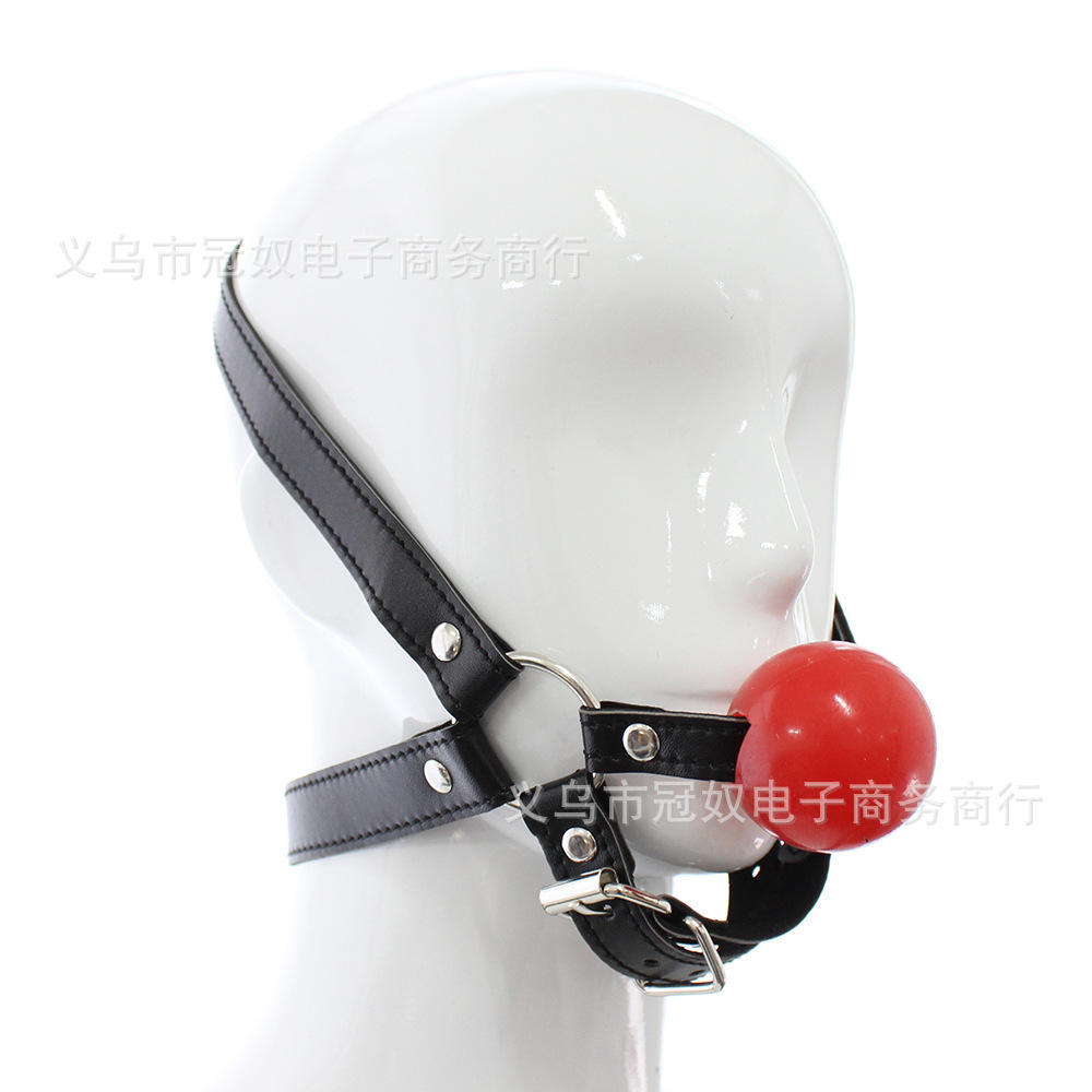 Adult red ball solid harness type large silicone mouth ball mouth plug soft rubber mouth flail supplies appliances passion appliances