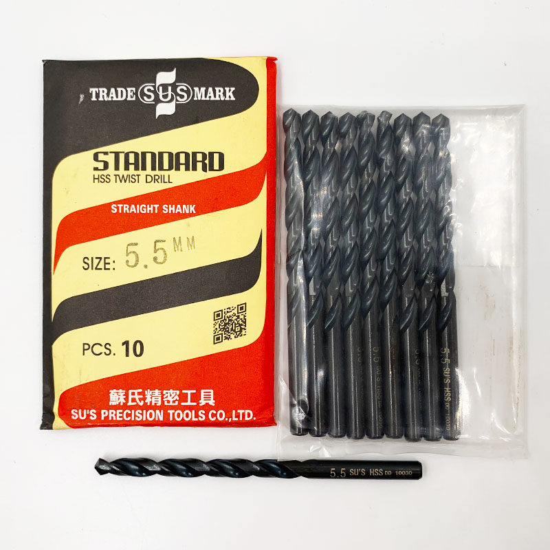 Taiwan sus Su's drill bit SUS twist drill ten sets of drill bits stainless steel drill straight shank drill bit cobalt drill