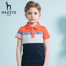 Рубашка поло Детская hazzys哈吉斯童装男童夏季短袖polo衫 新品中大童儿童翻领t恤