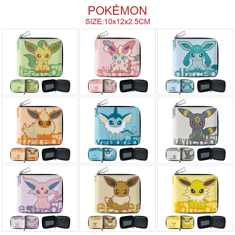 New Cute Elf Short Zipper Wallet Pu Student Unisex Full-Color Printed Bi-Fold Leather Wallet Card Holder Coin Purse