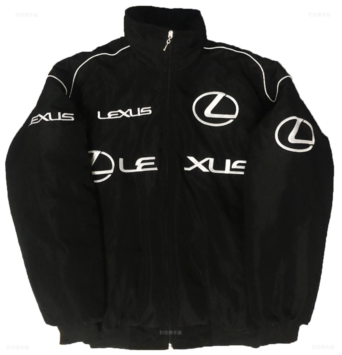 F1 racing suit retro personality college style loose jacket cotton jacket Lexus full embroidery team small cotton jacket single jacket