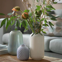 Modern simple ceramic vase flower ornament aquatic fresh fake flower table TV cabinet ornament slight flaws