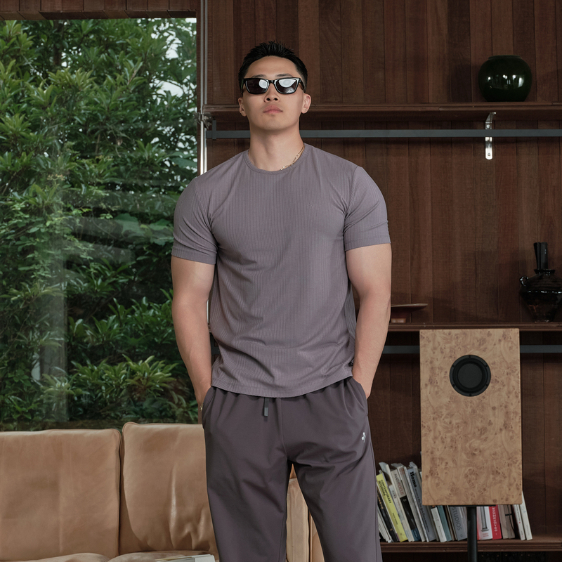 Basic Unit Pit Strip Tight-Fitting Sports T-Shirt Men's Slim-Fit Short-Sleeve Training Fitness Clothing Basic Unit Pit Strip Tight-Fitting Sports T-Shirt Men's Slim-Fit Short-Sleeve Training Fitness Clothing